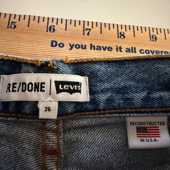 Re/done Levi’s cut off shorts raw hem - Picture 3 of 6